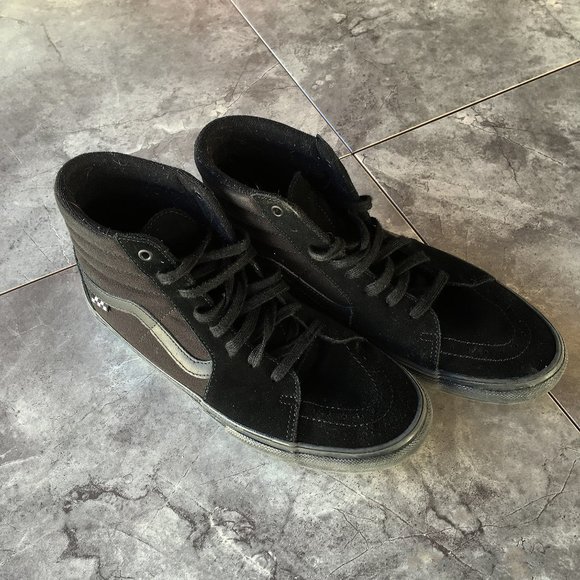 Vans Skate Shoes High Tops VANS Sk8-Hi Bolt Mens High Top Skate Shoes,  Black White Light